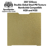 Dual-Sided Textured PEI Spring Steel Sheet for Bambu Lab H2D/H2S 3D Printer 355x325mm