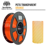 SpoolSpider PETG Transparent 1.75mm 1kg Rolls