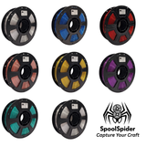 SpoolSpider PETG Transparent 1.75mm 1kg Rolls